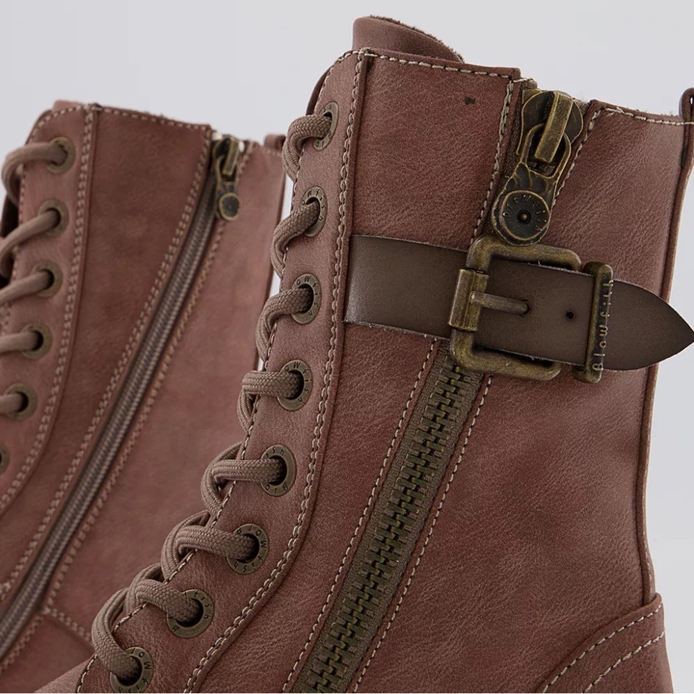 Blowfish Malibu Women’s Rauly Zip Boots Walnut Local Sheriff Shoes Size 7.5 NEW - Picture 6 of 13